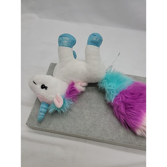 Hands On Ganz Plush Unicorns Fluffy Unicorn White with Multicolor Fluffy Tail 6" - Picture 16 of 16